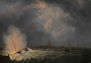انفجار القارب الحربي رقم 2، تحت قيادة جان فان سبيجك، قبالة أنتويرب، 5 فبراير 1831
