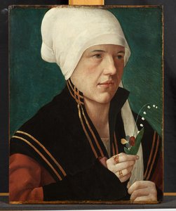 صورة لامرأة تحمل زنبق الوادي وبانسى ، 1510-2020