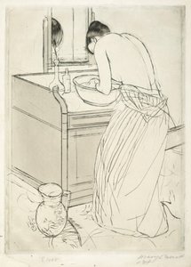 امرأة تستحم ، 1890-1891. بواسطة ماري كاسات