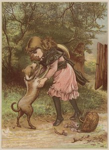 إمرأة متزوجة، لعب، ب، الكلب، (chromolitho) بواسطة ماري إلين إدواردز