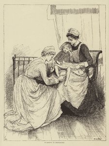 رسم توضيحي لقصة ممرضة ، بقلم هونور مورتن بواسطة Mary L. Gow