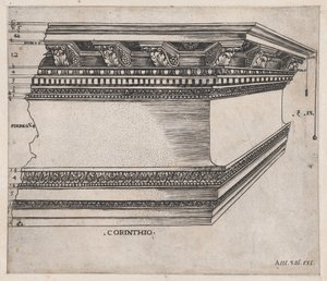 مرآة الروعة الرومانية: كورنثوس entablature ، كاليفورنيا. 1535. ، كاليفورنيا. 1535