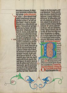 الحرف الأول من الحرف B المزخرف بواسطة المعلم مايكل