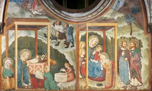 The Nativity and the Adoration of the Magi, from the Chapel of the Madonna, Sacro Speco Monastery, Subiaco (fresco)