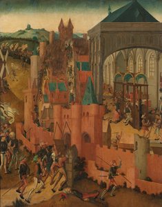 حصار رينين غزو ​​رينين جان الثاني فان كليف عام 1499 بواسطة سيد لوحات سانت إليزابيث (رفض الإسناد)