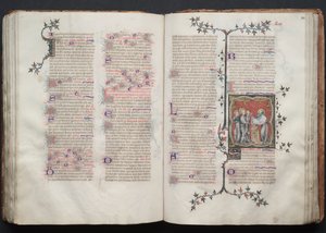 كتاب قداس جوتا: Fol. 108 و ، العرض في الهيكل ، ج. 1375.