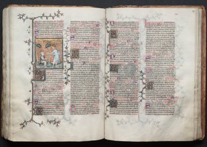 كتاب القداس جوتا: Fol. 116 ظ ، القديسة مريم المجدلية نويلز ، ج. 1375.