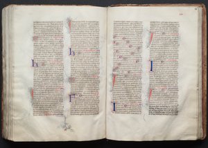 كتاب القداس جوتا: Fol. 130V ، نص ، ج. 1375. بواسطة سيد بوكيه
