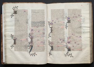 كتاب القداس جوتا: Fol. 28 ظ ، نص ، ج. 1375. بواسطة سيد بوكيه