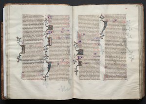 كتاب القداس جوتا: Fol. 30V ، نص ، ج. 1375. بواسطة سيد بوكيه