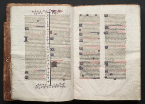 كتاب القداس جوتا: Fol. 3 و ، نص ، ج. 1375. بواسطة سيد بوكيه