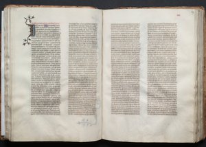 كتاب القداس جوتا: Fol. 49 و ، نص ، ج. 1375. بواسطة سيد بوكيه