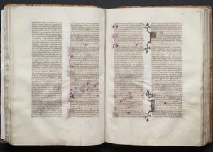 كتاب القداس جوتا: Fol. 49V ، نص ، ج. 1375. بواسطة سيد بوكيه