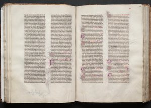 كتاب القداس جوتا: Fol. 54V ، نص ، ج. 1375. بواسطة سيد بوكيه