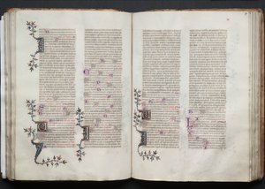 كتاب القداس جوتا: Fol. 70V ، نص ، ج. 1375. بواسطة سيد بوكيه