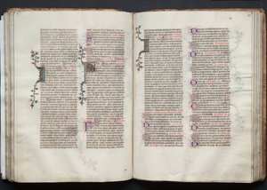 كتاب القداس جوتا: Fol. 72V ، نص ، ج. 1375. بواسطة سيد بوكيه