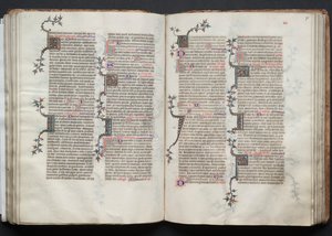كتاب القداس جوتا: Fol. 75 و ، نص ، ج. 1375. بواسطة سيد بوكيه