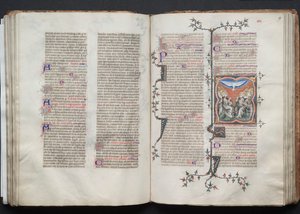 كتاب قداس جوتا: Fol 79r ، عيد العنصرة ، ج. 1375.