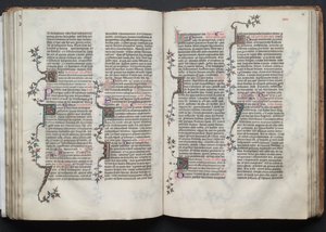 كتاب القداس جوتا: Fol. 85V ، نص ، ج. 1375. بواسطة سيد بوكيه