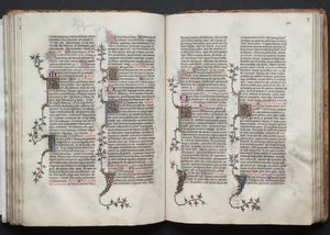 كتاب قداس جوتا: Fol. 87 و ، نص ، ج. 1375. بواسطة سيد بوكيه