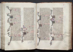 كتاب القداس جوتا: Fol. 91V ، نص ، ج. 1375. بواسطة سيد بوكيه
