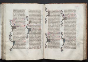 كتاب قداس جوتا: Fol. 92V ، نص ، ج. 1375. بواسطة سيد بوكيه