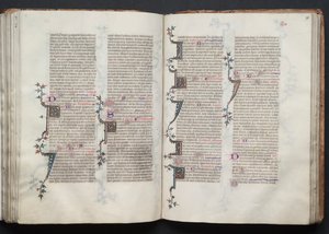 كتاب القداس جوتا: Fol. 98 و نص ، ج. 1375. بواسطة سيد بوكيه