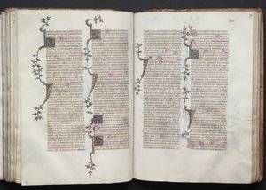 كتاب القداس جوتا: Fol. 98V ، نص ، ج. 1375. بواسطة سيد بوكيه