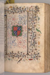 ساعات شارل النبيل ، ملك نافار 1361-1425: fol. 137 و ، شعار النبالة ... ، ج. 1405. بواسطة ماجستير في الأحرف الأولى وشركاء بروكسل