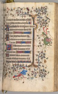 ساعات شارل النبيل ، ملك نافار 1361-1425: fol. 203 و ، نص ، ج. 1405. بواسطة ماجستير في الأحرف الأولى وشركاء بروكسل