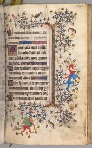 ساعات شارل النبيل ، ملك نافار 1361-1425: fol. 208 و ، نص ، ج. 1405. بواسطة ماجستير في الأحرف الأولى وشركاء بروكسل