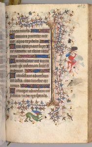 ساعات شارل النبيل ، ملك نافار 1361-1425: fol. 223 و ، نص ، ج. 1405.