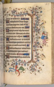ساعات شارل النبيل ، ملك نافار 1361-1425: fol. 232 و ، نص ، ج. 1405.