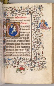 ساعات شارل النبيل ، ملك نافار 1361-1425: fol. 261 و ، العذراء والطفل ، ج. 1405. بواسطة ماجستير في الأحرف الأولى وشركاء بروكسل