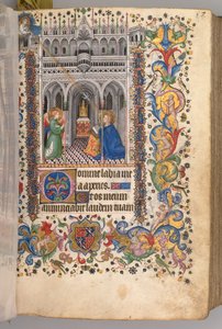 ساعات شارل النبيل ، ملك نافار 1361-1425: fol. 29 و ، البشارة ماتينس ، ج. 1405 بواسطة ماجستير في الأحرف الأولى وشركاء بروكسل