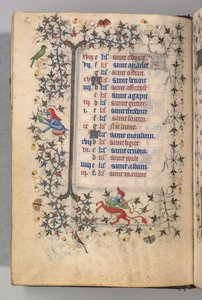 ساعات شارل النبيل ، ملك نافار 1361-1425: fol. 3v ، مارس ، ج. 1405. بواسطة ماجستير في الأحرف الأولى وشركاء بروكسل