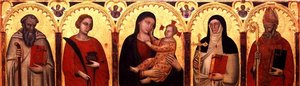 مادونا والطفل مع القديسين (تمبرا على لوحة)
