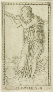 Melpomene ، اللوحة السابعة عشر من Apollo and the Muses