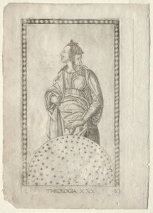 اللاهوت من Tarocchi ، سلسلة C: الفنون الليبرالية ، رقم 30 ، قبل 1467. بواسطة ماجستير في سلسلة E Tarocchi