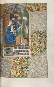 كتاب ساعات استخدام روان: fol. 64 و ، عشق المجوس ، ج. 1470. بواسطة سيد لاتيني جنيف