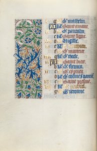كتاب ساعات استخدام روان: fol. 9 فولت ، ج. 1470. بواسطة سيد لاتيني جنيف