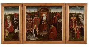The Poortakker Triptych ، حوالي 1500-10 (زيت على لوح) بواسطة سيد عائلة القديسة آن