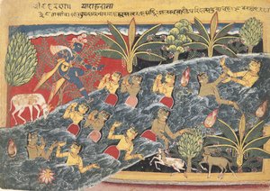 يتوسل جوبيس مع كريشنا لإعادة ملابسهم ... ، كاليفورنيا. 1560 - 65. بواسطة سيد Isarda