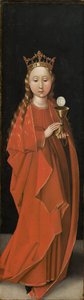 القديسة باربرا [الجزء الخارجي الأيسر] ، ج. 14801490. بواسطة ماجستير في Starck Triptych
