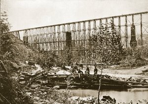 جسر فالينغ واتر ، ناشفيل وسكة حديد تشاتانوغا ، 1861-65 بواسطة ماثيو ب برادي