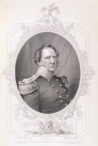وينفيلد سكوت (1786-1866) من "تاريخ الولايات المتحدة" ، المجلد. الثاني ، من قبل تشارلز ماكاي ، محفور من قبل تشارلز هول من نمط داغر بواسطة ماثيو ب برادي