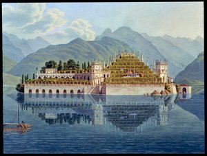 الحدائق المتدرجة ، Isola Bella ، بحيرة Maggiore ، إيطاليا ، 1819