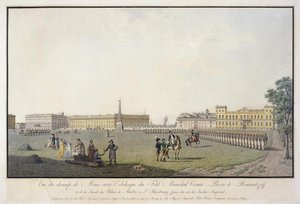 منظر لحقل المريخ وقصر الرخام في سانت بطرسبرغ ، 1804