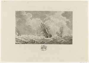الأسطول الهولندي في العاصفة ، 1784 بواسطة أنجل هوجرهايدن