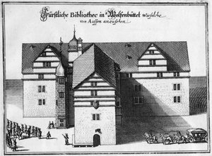 مكتبة هرتسوغ أغسطس في Wolfenbüttel ، بين 1655 و 1660 بواسطة ماتيوس الأكبر ميريان